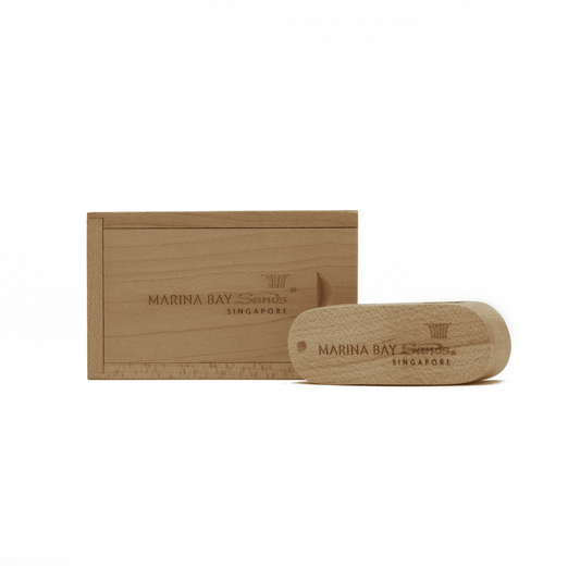 Engravable Bamboo USB with USB Holder