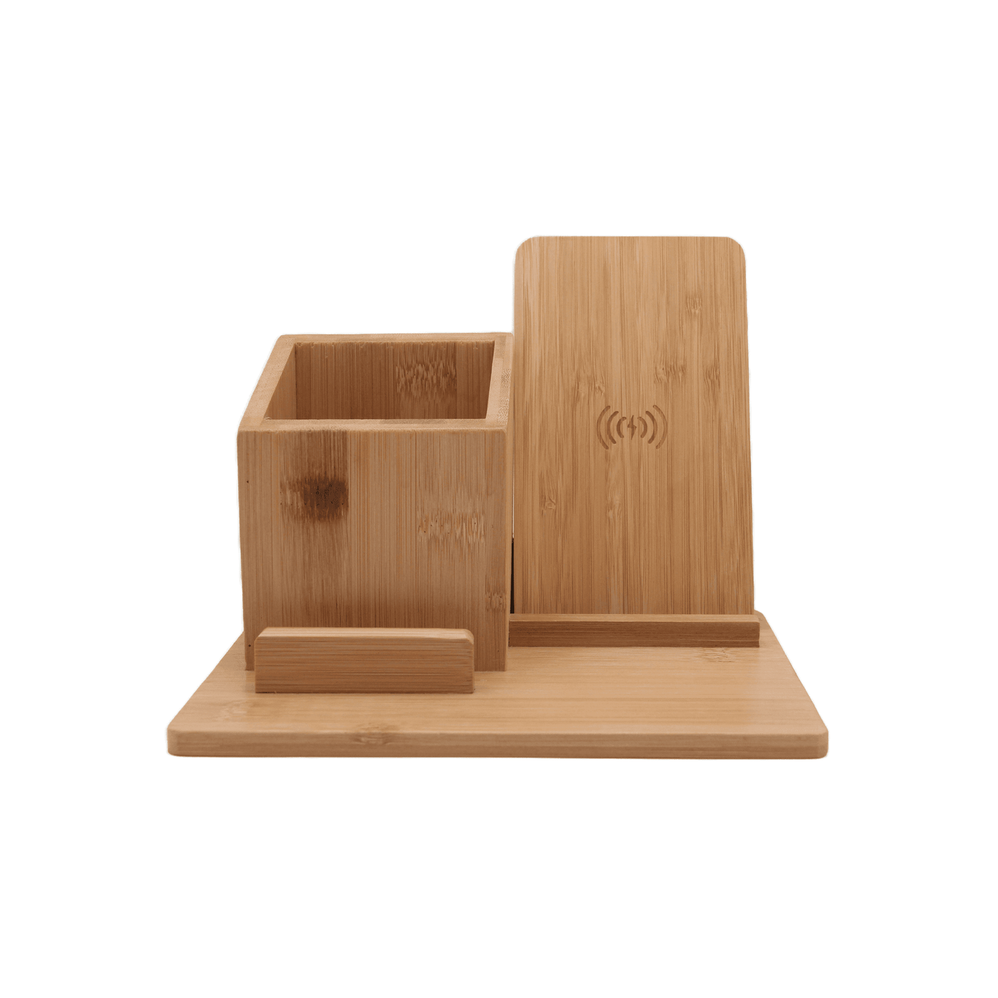 Bamboo Phone Holder and Desk Organizer