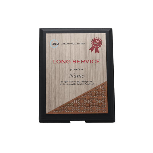 Customizable Bamboo Award Frame with Stand