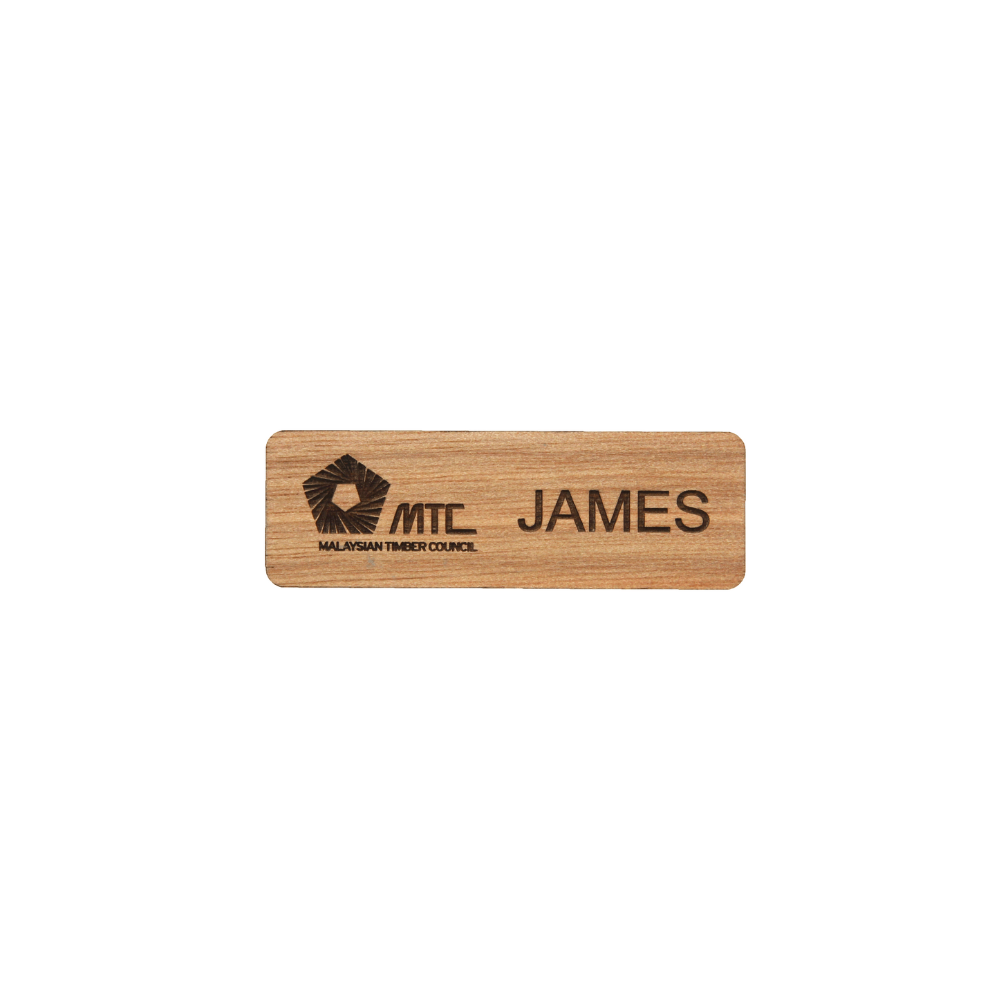 Customizable Bamboo Name Tag